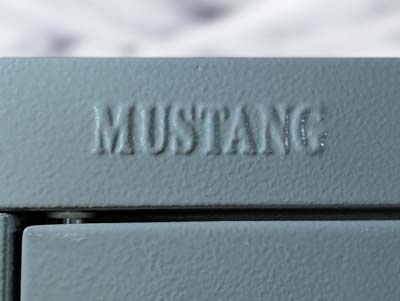 Mustang brand emboss