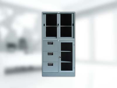 Filing Cupboard Dorong Exclusive Mustang - Pintu Kombinasi Kaca