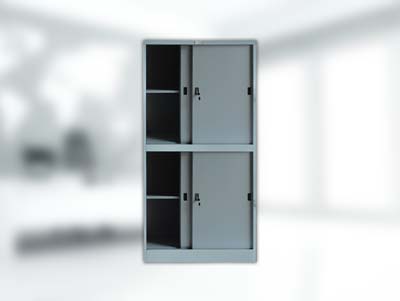 Cupboard Dorong 2 Tingkat Mustang - Pintu Dorong Plat