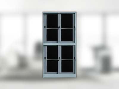 Cupboard Dorong 2 Tingkat Mustang - Pintu Dorong Kaca
