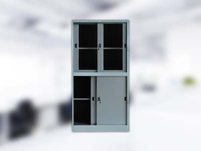 Cupboard Dorong 2 Tingkat Kombinasi Mustang - Pintu Dorong Kombinasi