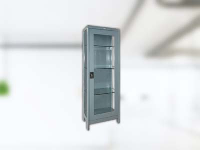 Instrument Cabinet 1 Pintu Mustang (Full Kaca) - Pintu Buka Kaca