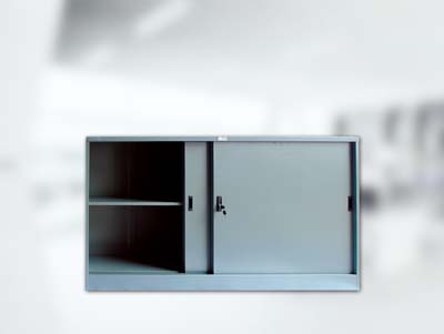 Cupboard Dorong 2 Pintu Mustang - Pintu Plat Panjang