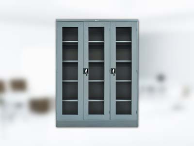 Cupboard 2 Pintu 3 Bidang Mustang - Pintu Buka Kaca