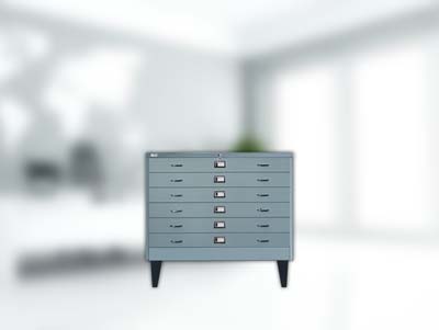 Horizontal Plan File Cabinet Mustang - 6 Laci